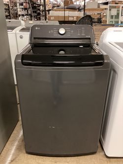 LG 4.1 cu.ft. Top Load Washer with Agitator, NeveRust Drum and SlamProof Glass Lid New Scratch and Dent