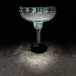 Set of 6 Hand Blown Iridescent Margarita Glasses