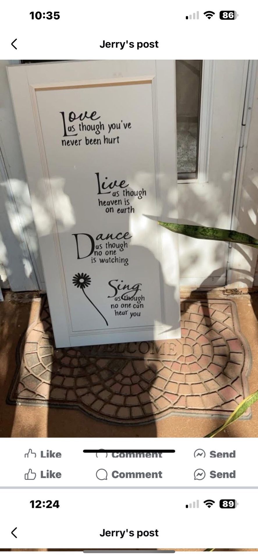 Beautiful wood sign it’s 41 inches tall and 19 inches wide