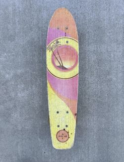 Vintage 1970s Hawaiian Sunset Sport Fun Skateboard