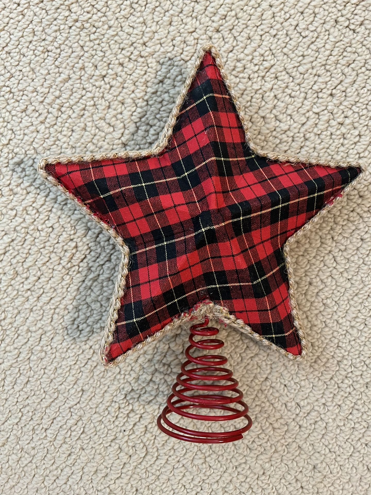 Crate & Barrel Christmas Plaid Tree 🌲 Topper