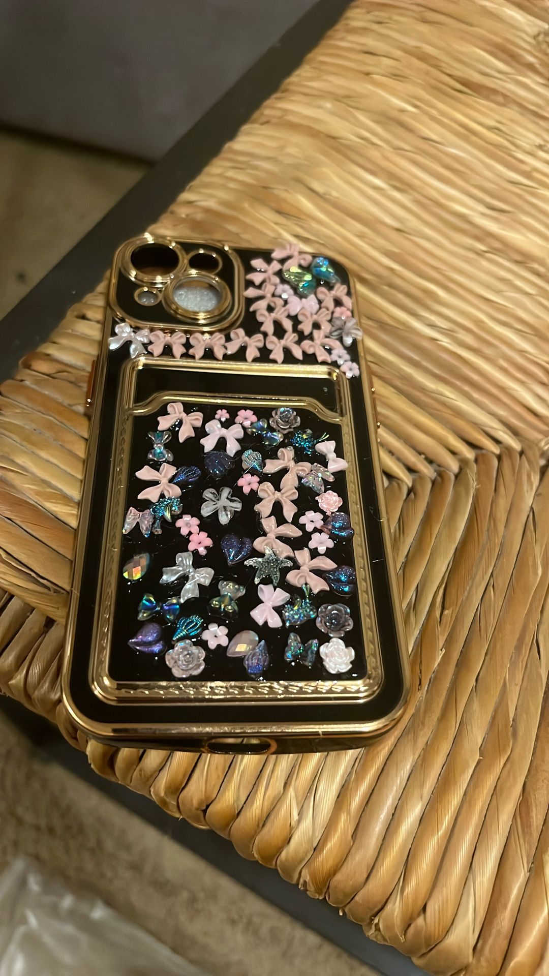iPhone 13 Hard Case Cover Hand Made New With Spot For Card