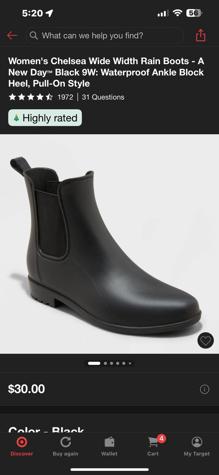 women's chelsea wide raining boots new