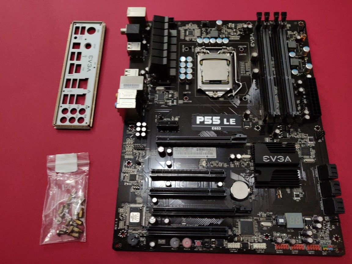 EVGA P55 LE E653 Intel ATX Motherboard with Intel Core i7-860 Processor Installed