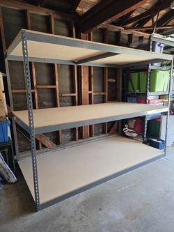 Garage Shelving 3 Tier 96 in W x 48 in D Storage Rack Stronger Than Homedepot Lowes And Costco Delivery Available