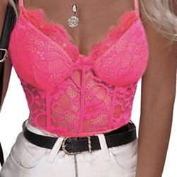 Médium Hot Pink Bodysuit 