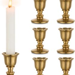6 Victorian Candle Holders 