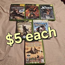 Original Xbox Games $5 Each