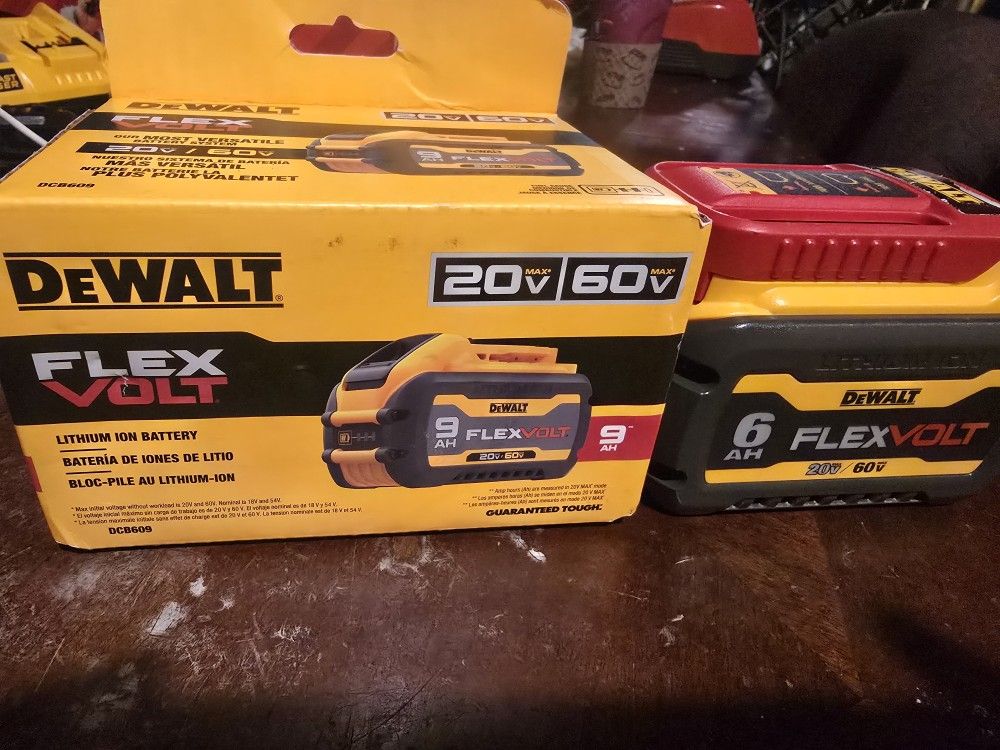 Dewalt Battery Flexvolt 9ah  and 6ah