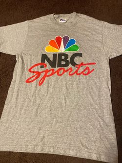 Vintage NBC Sports Pro Player Gray T-Shirt Size Large Adult