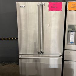 Viking Stainless steel Three Door Refrigerator 