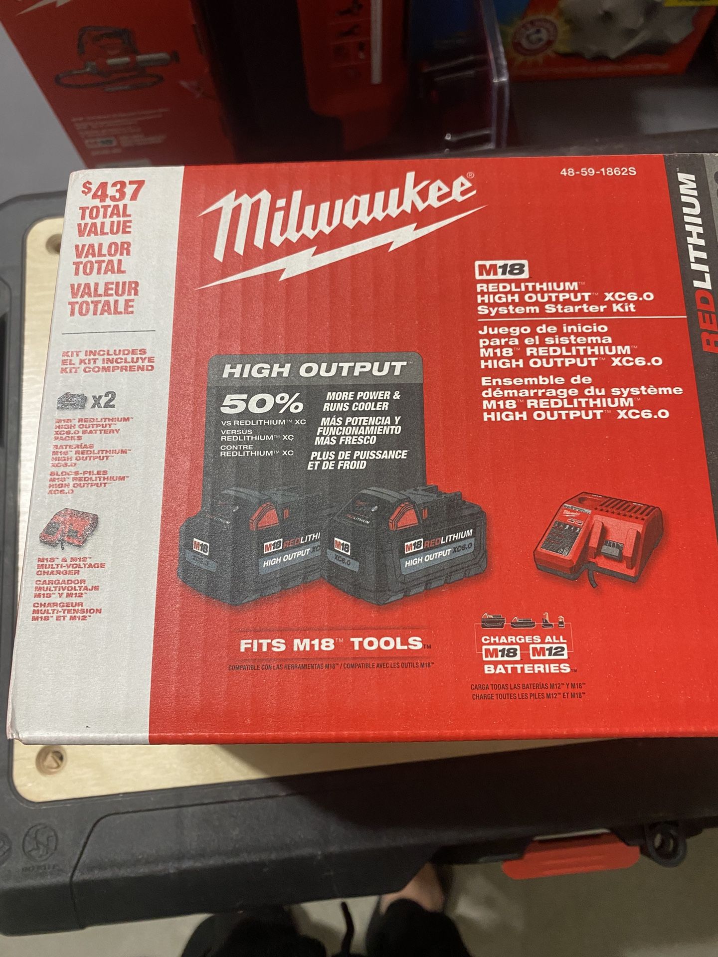 $175 Firm Milwaukee M18 High Output Starter Kit with Two 6.0 Ah Battery and Charger