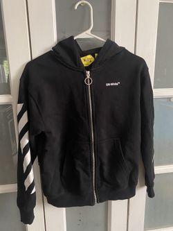 Off-White Classic Arrow Tab Hoodie Zip Black 
