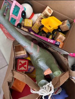 Toys and Train Track Set
