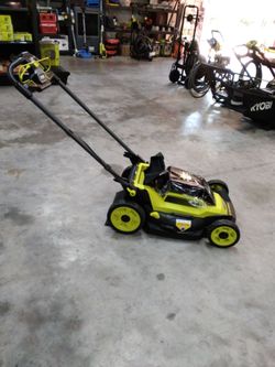 Ryobi 20" Self-Propelled Battery Mower with Battery and charger but NO Bag