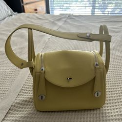 Yellow Genuine Leather Bag 