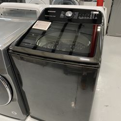 Samsung Black Stainless Steel 5.0 Cu. Ft. Top Load Washer With Super Speed