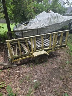 4x8 Utility Trailer – $100 – Needs Wood – No Papers