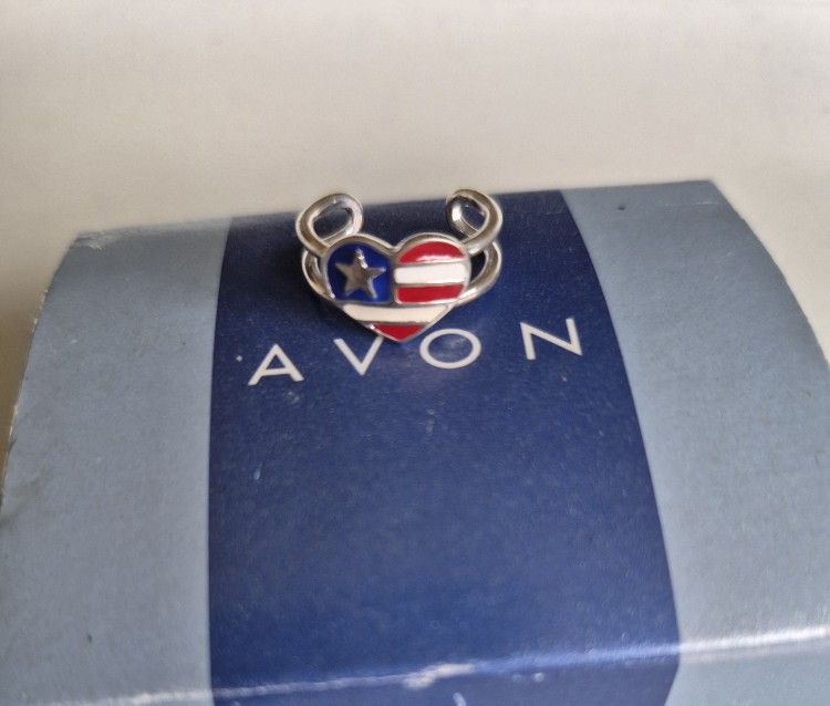 Vintage AVON Sterling Silver Americana Anywhere Pinky/Toe Ring