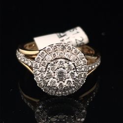14KT Yellow Gold Diamond Ring 4.03g 1CTW Size Size 7 146365/4