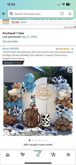 First Rodeo balloon Garland- blue