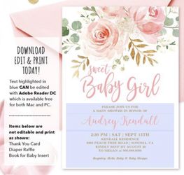 Baby shower invitations