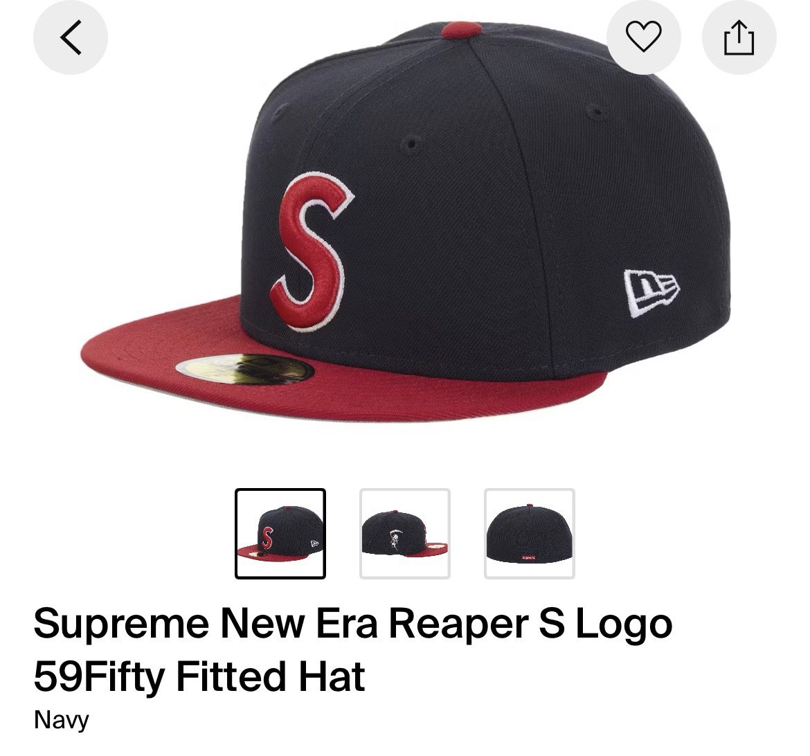 Supreme New Era Reaper S Logo 59fifty Fitted 7 3/4