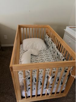 Dadada Baby Soho 3-in-1 Convertible Crib Mid-Century Modern - Natural