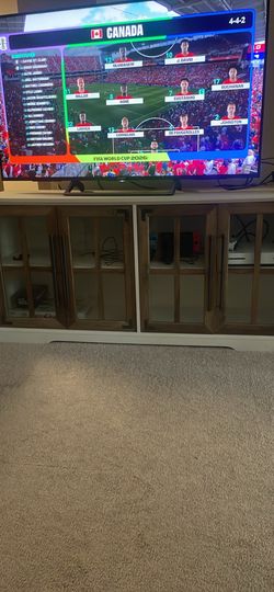 White entertainment center