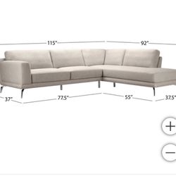 Kyler Fabric Chaise Sectional