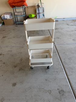 3-Tier Metal Rolling Storage Cart