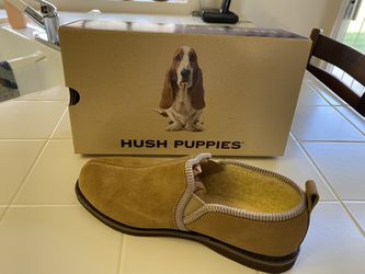 Tan Hushpuppy slippers