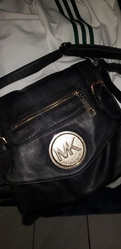 Black and gold Michael Kors satchel purse