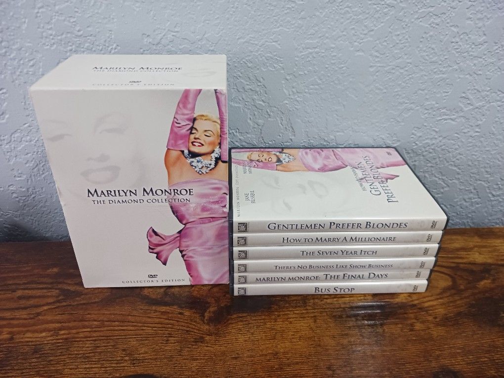 Marilyn Monroe: The Diamond Collection (6-DVD Box Set, 2001) ● All Discs Mint! 