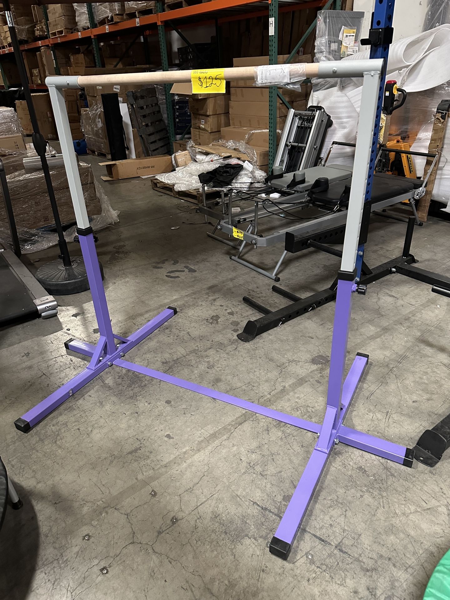 $35.00!! New Adjustable Double Ballet Barre Stretching Bar Free Standing Home Dancing Gymnatics