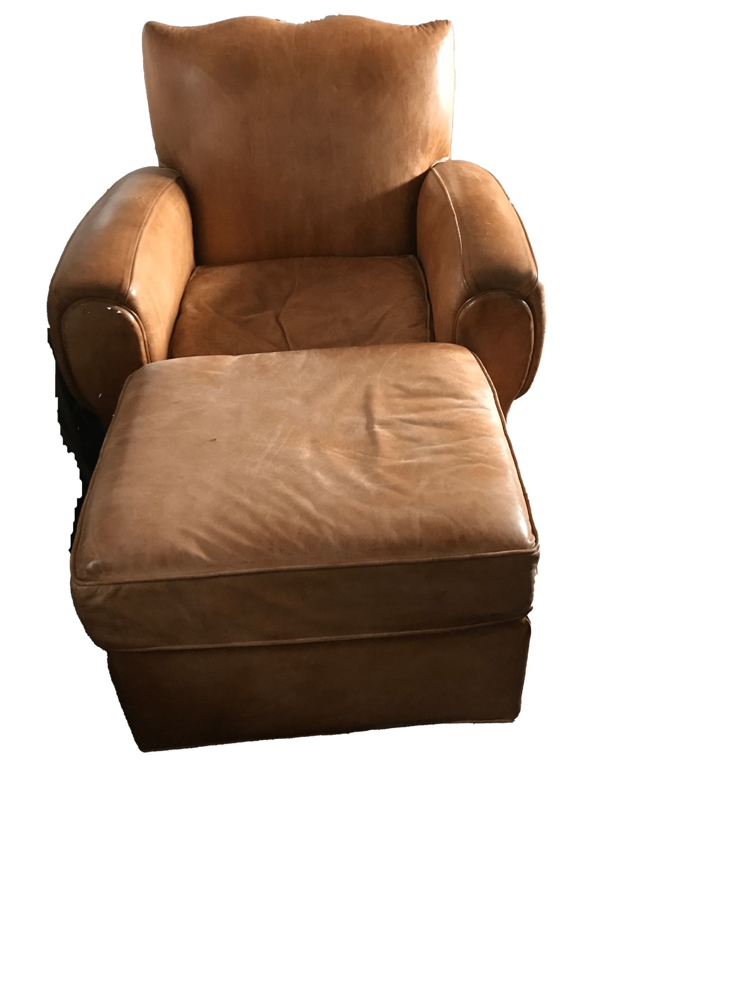 Leather chair With Ottoman