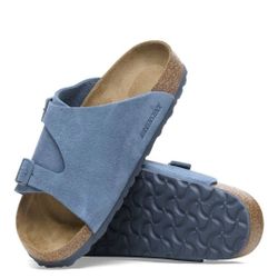 Birkenstock Zurich Suede Sandals Blue  NEW