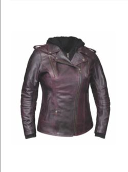 Burgundy women's riding jacket