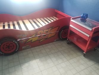 Cama Doble Cars Y Mesita