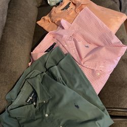 Men 2xl Ralph Lauren Dress Shirts Like New 