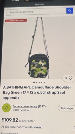 Bape camouflage bag can switch sizes