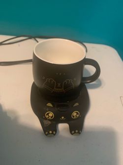 Cat Mug and USB Cup Warmer Set