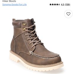 Sonoma Goods For Life® Harlann Men's Moc Toe Lug Sole Hiker Boots Work Botas Trabajo