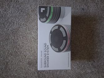 Sharper Image Surround Sound Shower System Blue Tooth (Set of 2) open Box