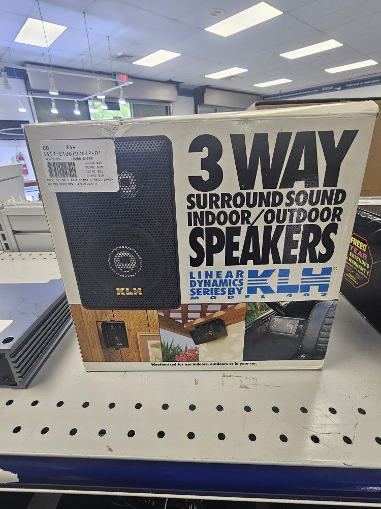 3 Way Surround Sound Indoor/Outdoor Speakers. KLH MODEL 403. ASK FOR RYAN. #4(contact info removed)642-01