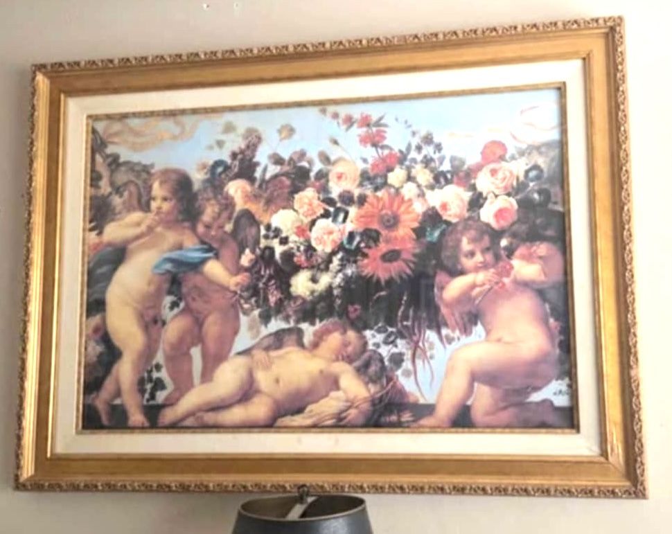 Framed Cherub Print
