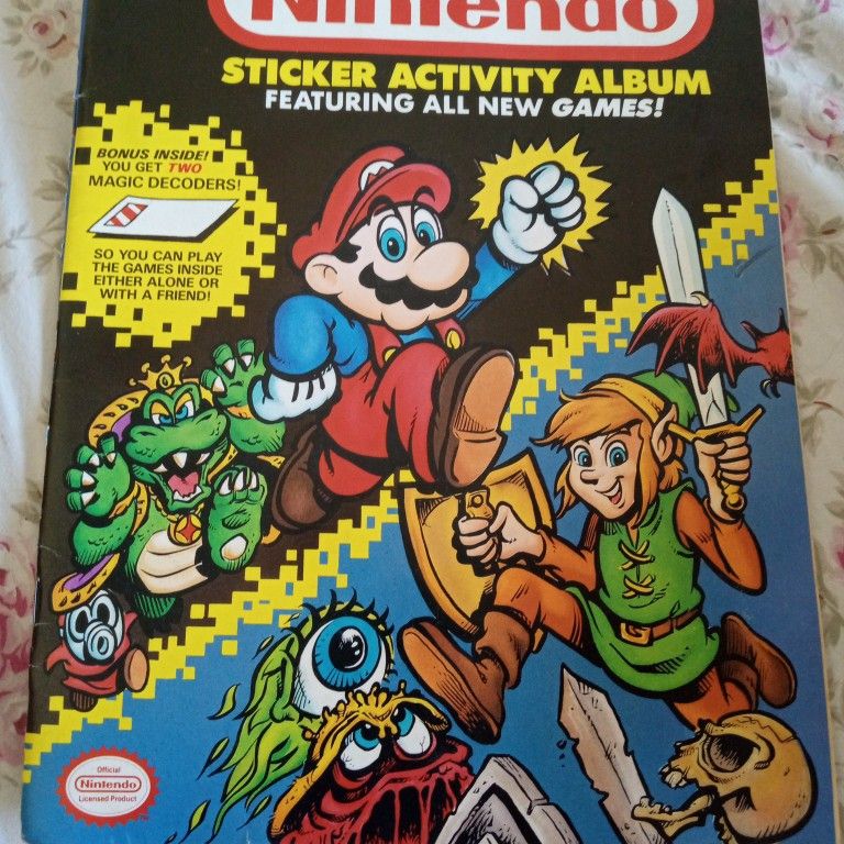 Nintendo/Sticker Activity Album-Complete 1989