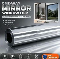 24”x 10ft Mirror film Daytime Privacy film for house office building heat reflective tint