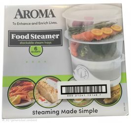 Aroma One-Touch Meals Tiered Food Steamer & Rice Cooker