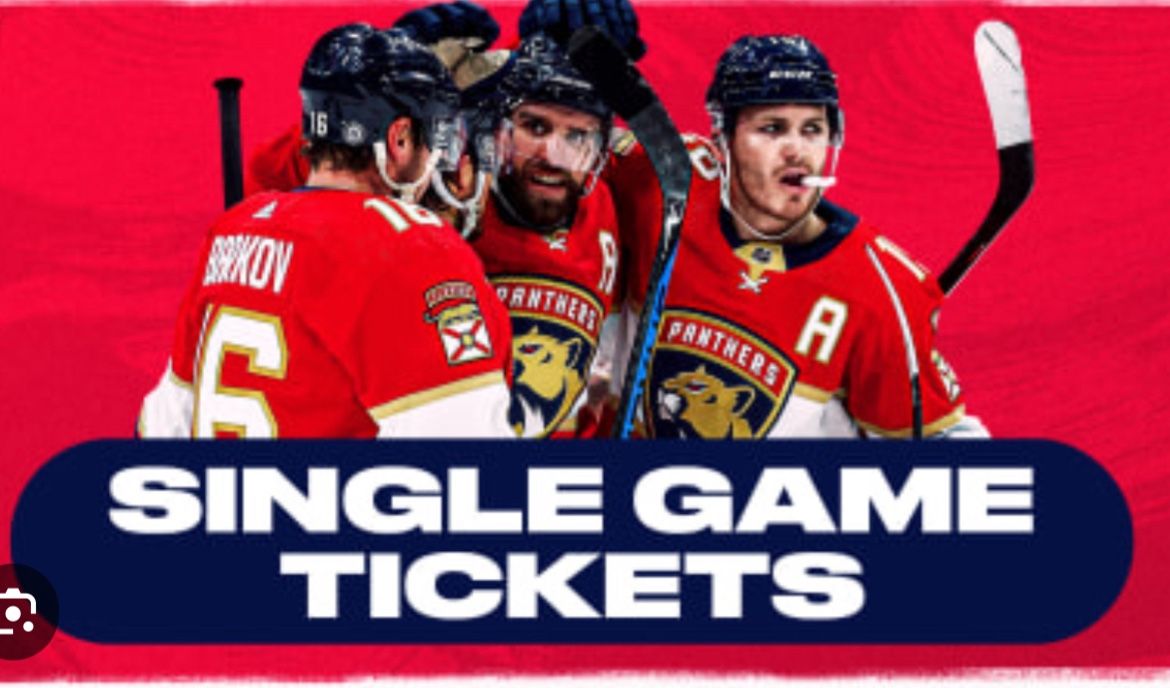 FLORIDA PANTHERS Tickets 4 Total With Free Parking Section 133 October 17 and October 20 game both available